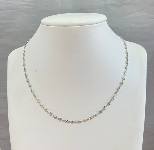 Diamond by the Yard Bezel Necklace