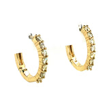 14-Diamond Huggie Earrings