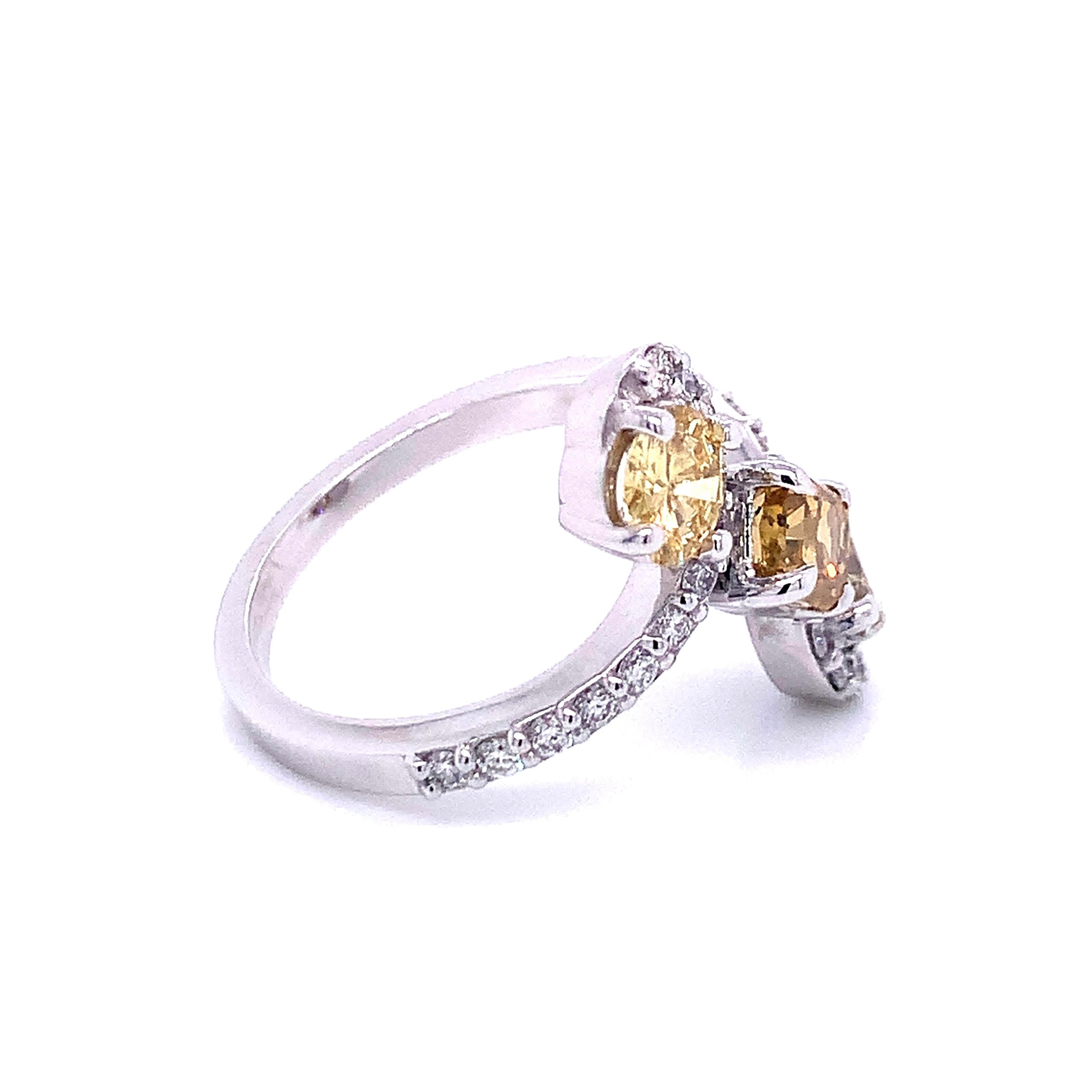Unique Fancy Diamond Statement Ring