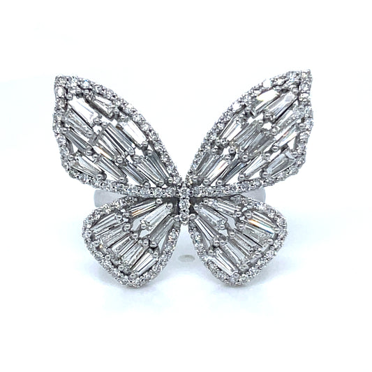 Baguette Diamond Flutter Ring