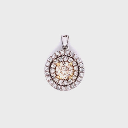 Double Halo Diamond Pendant