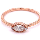 Marquise Eye Stackable Diamond Ring