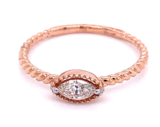 Marquise Eye Stackable Diamond Ring