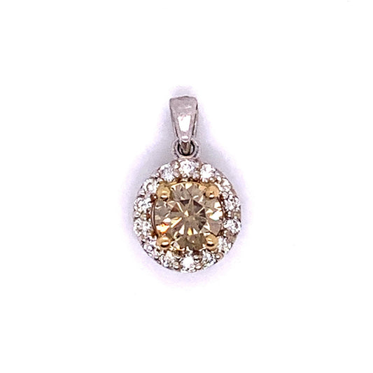 Fancy Diamond Halo Pendant