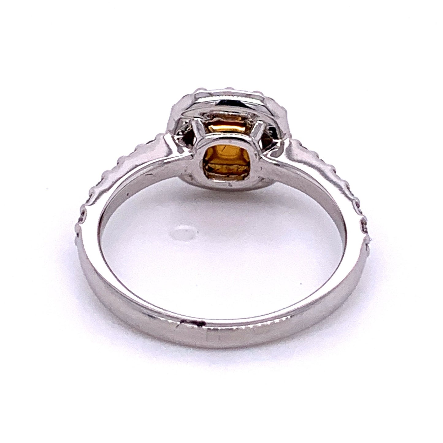 Fancy Halo Diamond Engagement Ring in 14K Two-Tone Gold