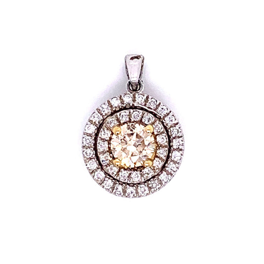 Double Halo Diamond Pendant