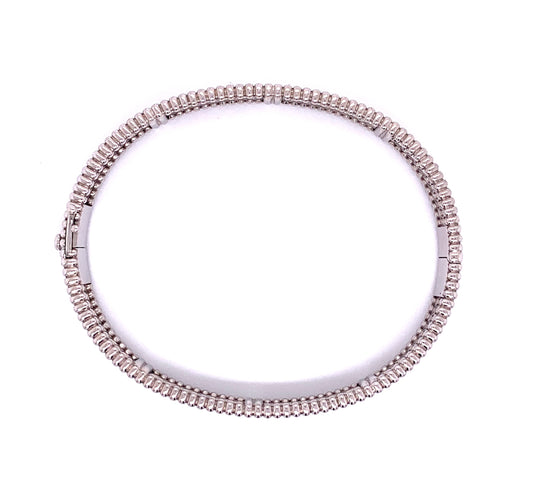 White Gold Diamond Bangle Bracelet