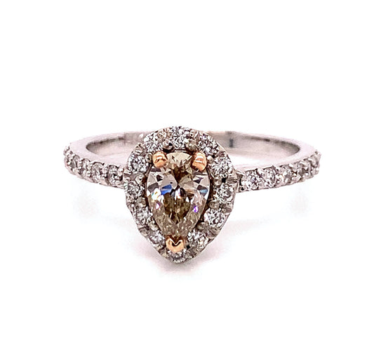 Fancy Pear Shaped Diamond Engagement Ring