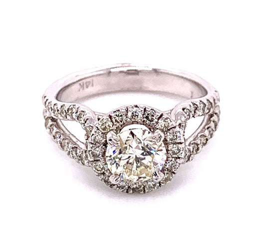 Halo Diamond Engagement Ring