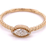 Marquise Eye Stackable Diamond Ring