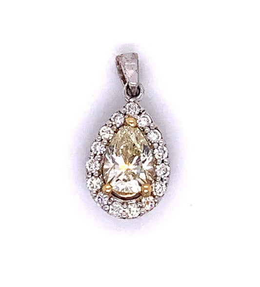 Pear Shaped Diamond Pendant