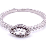 Marquise Eye Stackable Diamond Ring