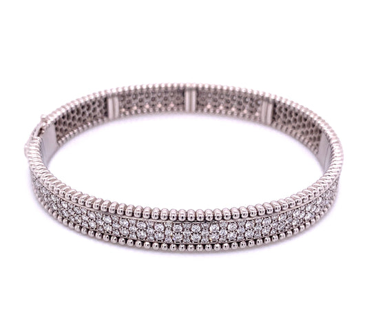 White Gold Diamond Bangle Bracelet