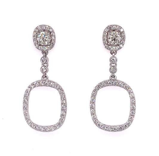 Dangling Diamond Earrings